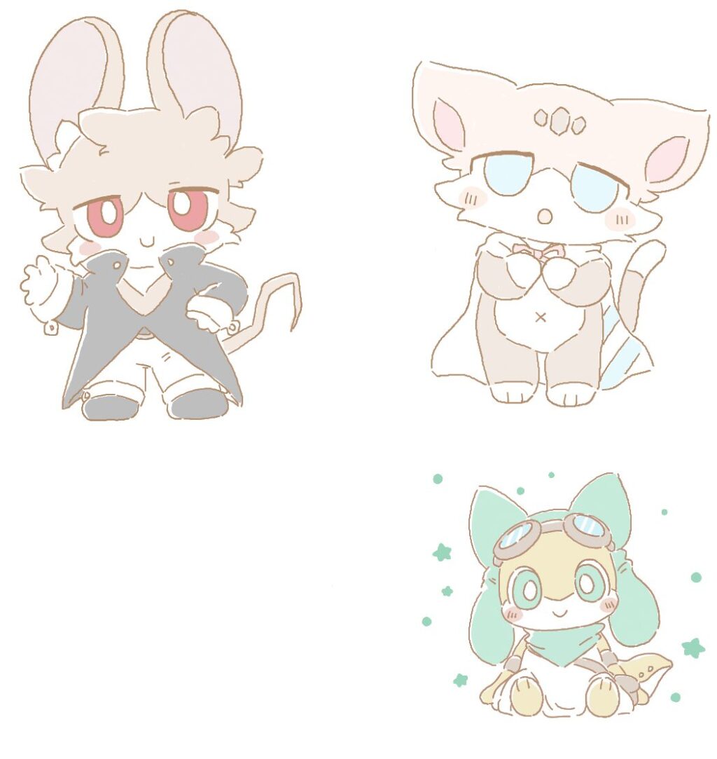 デココが描いたはっぴさんのキャラたち