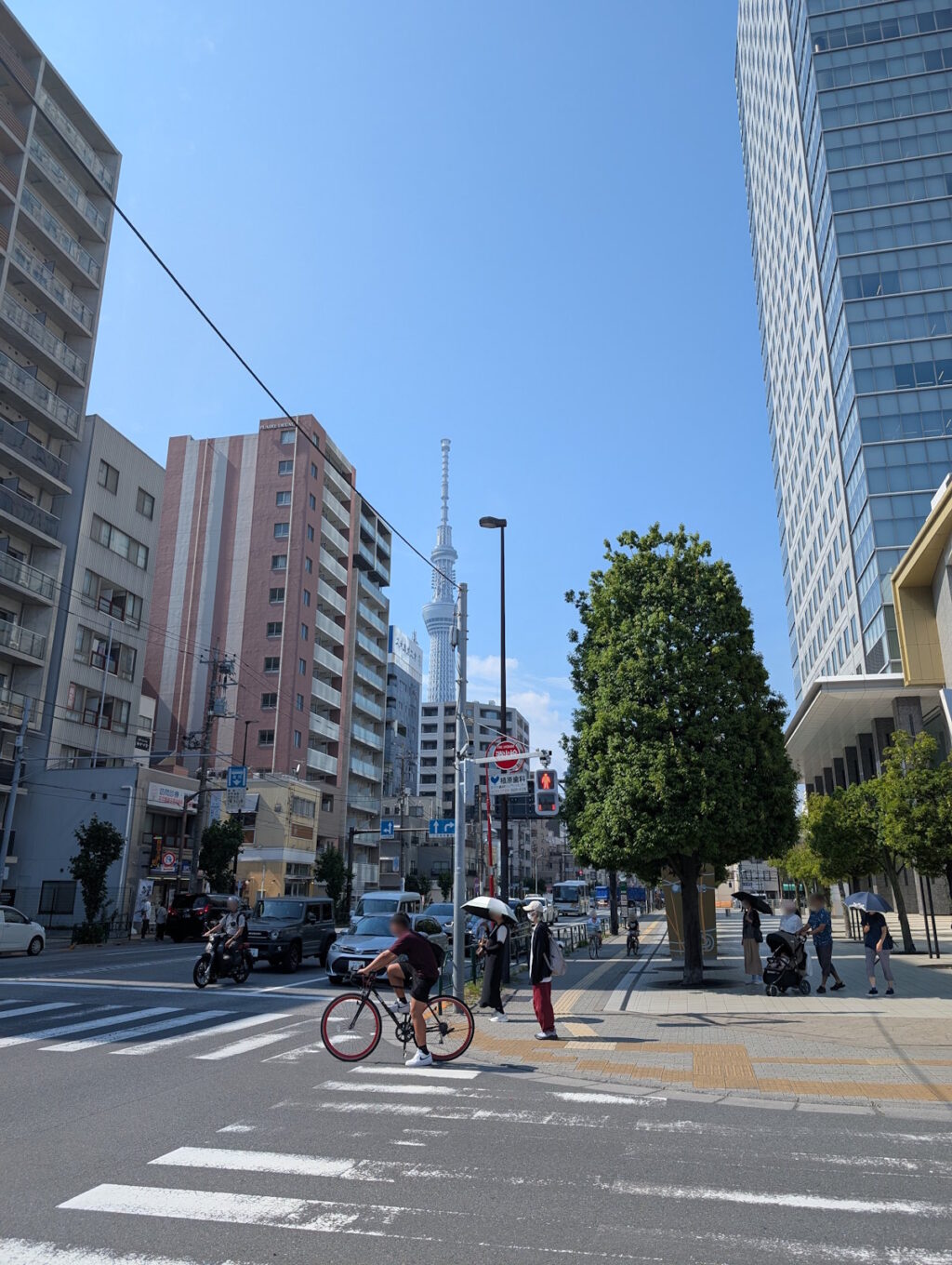 真夏の錦糸町とスカイツリー