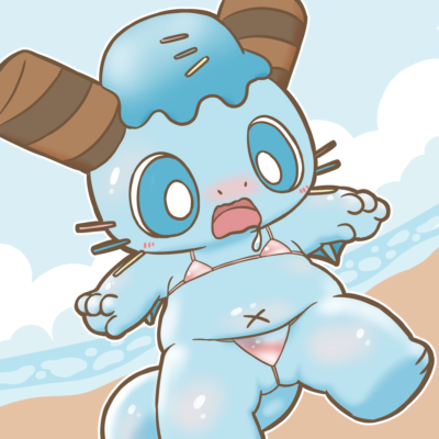 ビキニを着るミントくん