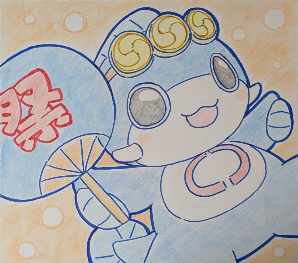 夏祭りに参戦しようとするいたくらん