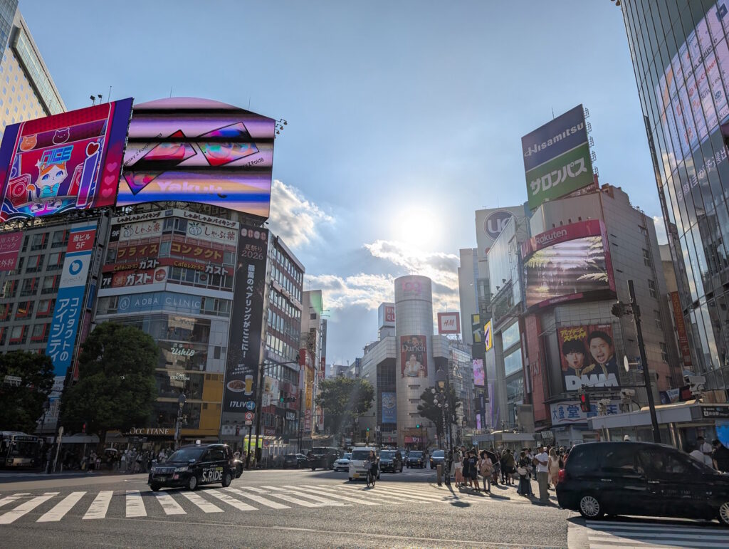 この日の晴れている渋谷
