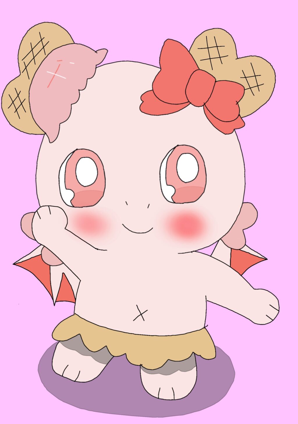 挙手しているベリアちゃん