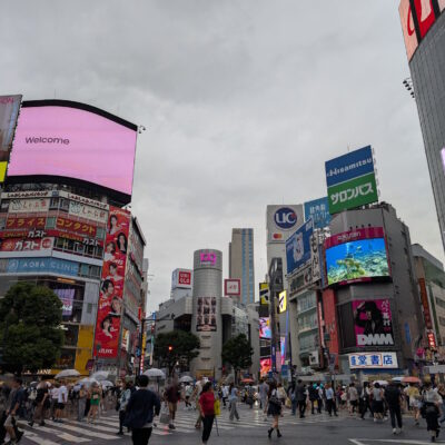 少し雨が降る渋谷