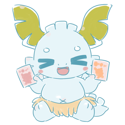 本を自慢げに持っているデココ