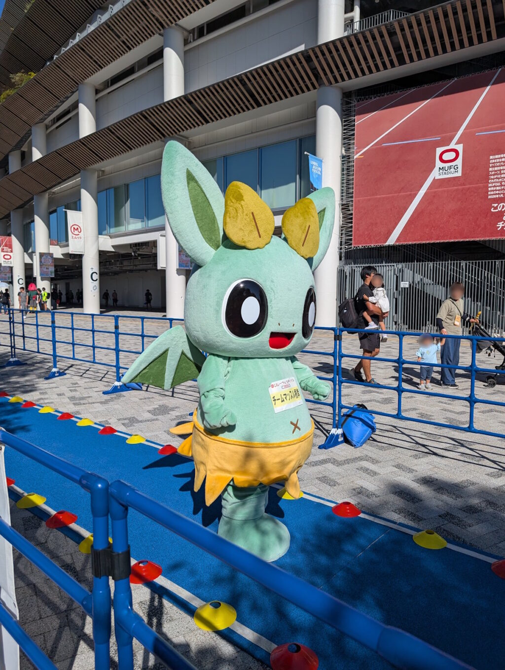 デカスロンチャレンジで全力で走るカッシーくん